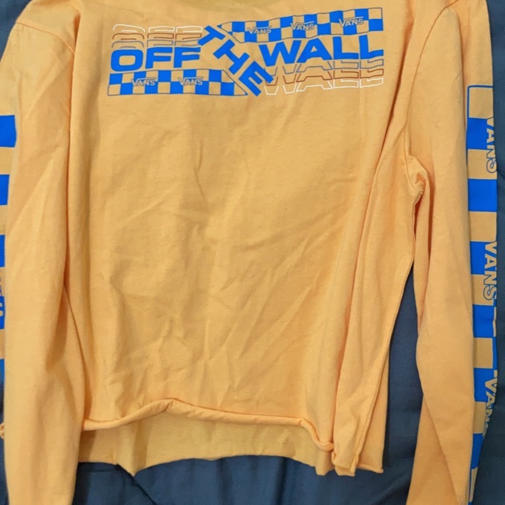 Vans off the wall long sleeve crop
